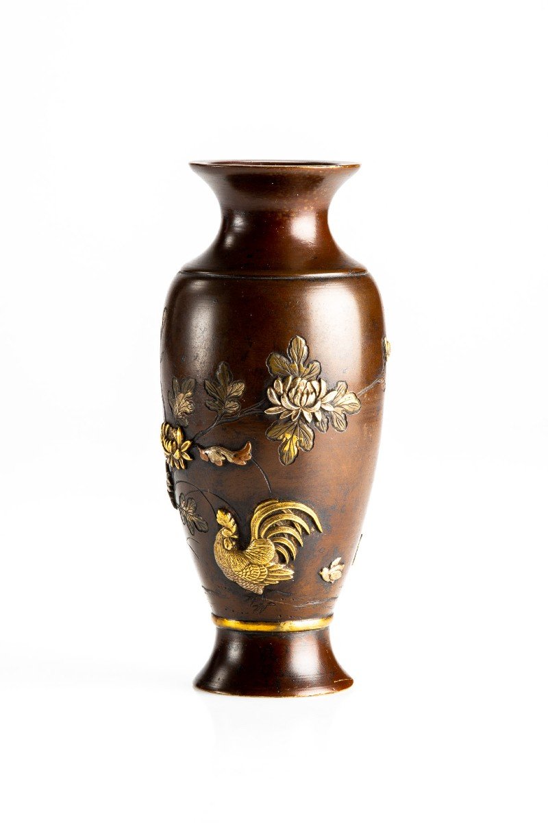 Vase En Bronze Japonais-photo-4