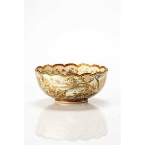 Ciotola lobata in ceramica Satsuma 