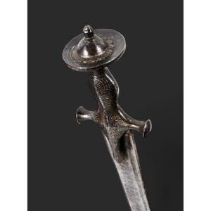 Talwar Saber Decorated In Silver. India, End Of The 18th Century