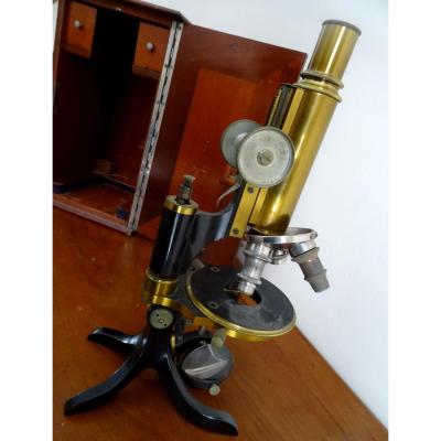 Microscope Ancient .burning XXth. G.berlemont .constructor.