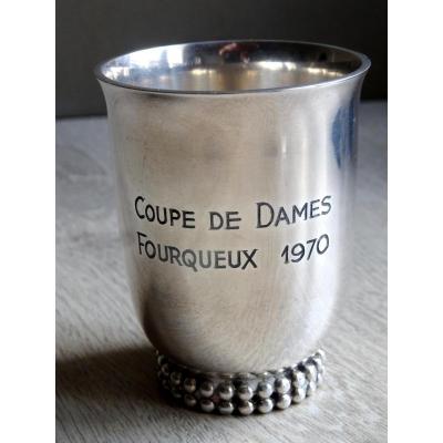 Jean Despres .timbale. Golf Cup. Silver Plated.