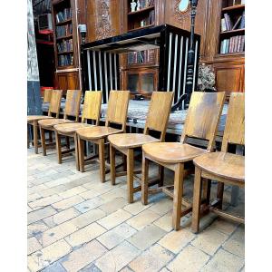 Set Of 13 Chairs From The Ma Bourgogne Restaurant In Paris