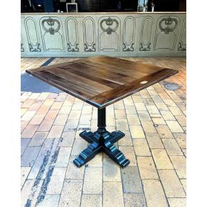 Table With Black Painted Wooden Base