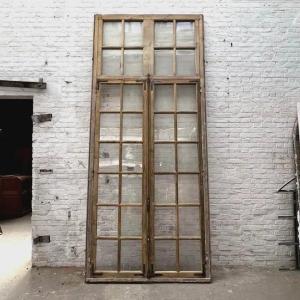 Set Of Double Windows With Transoms