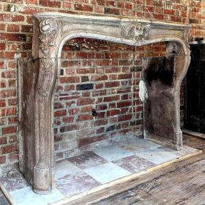 Louis XV Style Marble Fireplace