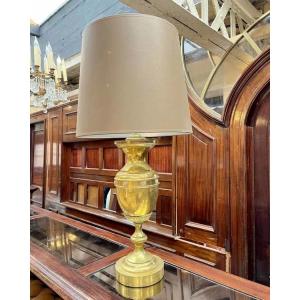Pair Of Baluster Lamps In Gilt Bronze
