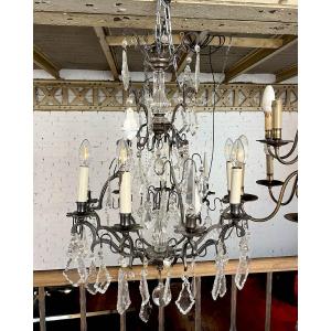 Louis XV Style Bronze Chandelier With Black Patina 