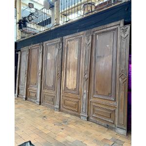 Early 20th-century Oak Paneling, 7.5 Linear Meters