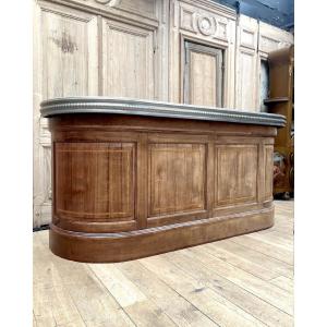 Walnut Bar With Pewter Top, 2.5m