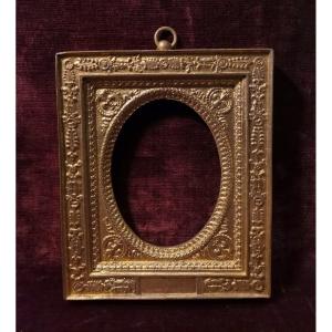 Restoration Style Gilt Bronze Miniature Frame