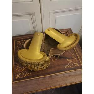 Pair Of Infantry Officer Epaulettes, IIIrd Republic Period