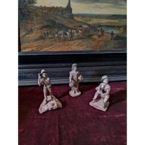 Lot Of Lead Figurines 17th Century