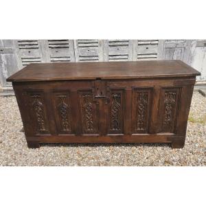 Gothic Chest Partly From The End Of The 15th Or Beginning Of The 16th Century
