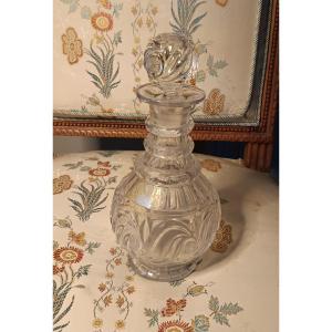 Crystal Decanter From The Manufacture Du Creusot, Restoration Period