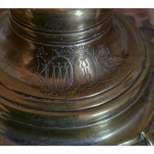 Louis XV Armorial Torch Mounted In Lamp