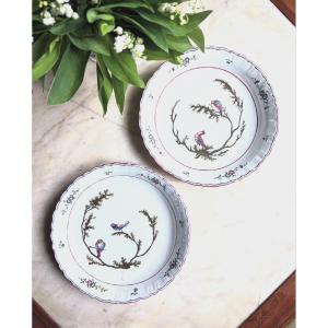 Pair Of Marseille Earthenware Compote Dishes