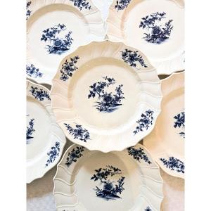 Set Of Twelve Soft-paste Porcelain Plates From Tournai