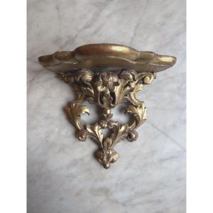 Wall-mounted Console Table In Gilded Wood 