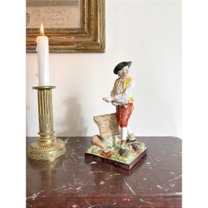 Lunéville Earthenware Statuette Of A Stonemason