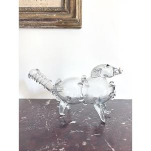 Schnapshund - Zoomorphic Blown Glass Bottle