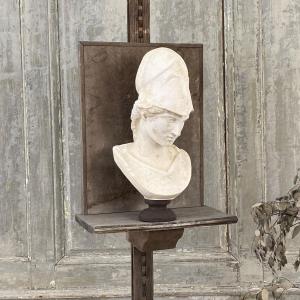 19th Century Plaster Bust Of Athena