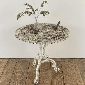 19th Century Openwork Cast Iron Pedestal Table