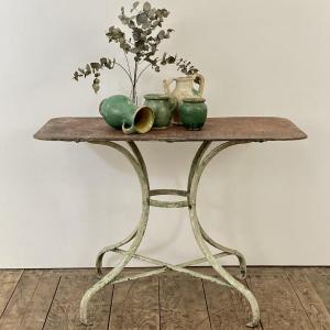 19th Century Riveted Wrought Iron Console Table