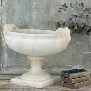 19th-century Alabaster Shuttle Cup