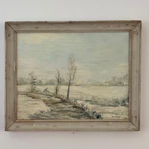 Landscape Under The Snow By Jean Carlier