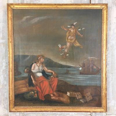 Oil On Canvas Allegorical End XVIII