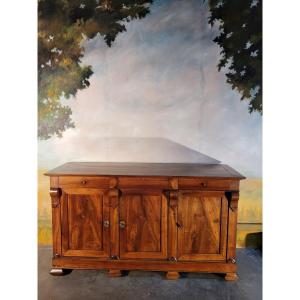 Sideboard Restoration Period In Solid Walnut.