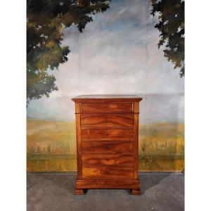 Chiffonier Large Chest Of Drawers In Solid Walnut XIX