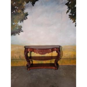 Large Napoleon III Period Console In Mahogany