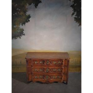 Louis XV Period Crossbow Commode In Cherry Wood