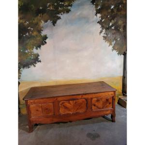 Large Mailbox, Solid Cherrywood Chest, 19th Century