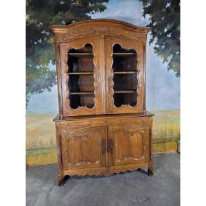 Louis XV Period Two-part Glass Buffet