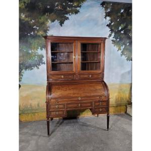 Louis XVI Period Cylinder Bookcase Desk