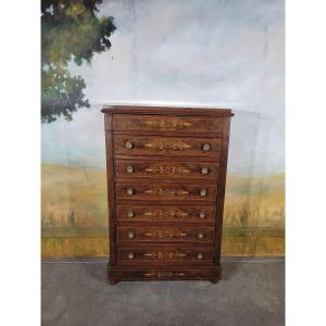 Restoration Period Mahogany Chest Of Drawers.