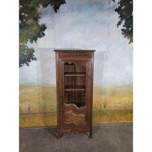 Small One-door Oak Display Case