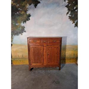 Louis XV High Buffet In Oak