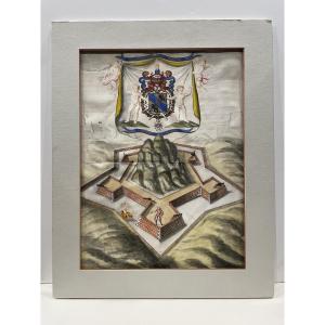 17th Century French School, Besson Family Coat Of Arms (fribourg, Switzerland)