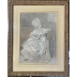 18th Century French School, Attributed To Louis Roland Trinquesse “an Elegant Seat”