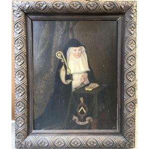 16th Century French School, Portrait Of Anne De Lattre, Abbess Of Notre-dame De Beaulieu