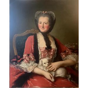 Marianne Loir (1705-1783) - Presumed Portrait Of Mademoiselle De Blois - Oil On Canvas