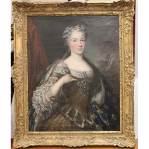 Carle Van Loo's Studio – Portrait Of Marie Leszczyńska – Oil On Canvas