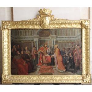 Saint Isbergue, Sister Of Charlemagne, Receiving From Saint Venant The Advice To Enter Religious Life