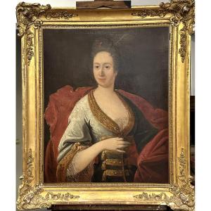 Portrait Presumé De Madame Marie Marguerite De Lepinau (née Liepvre), 1770 - Oil On Canvas.