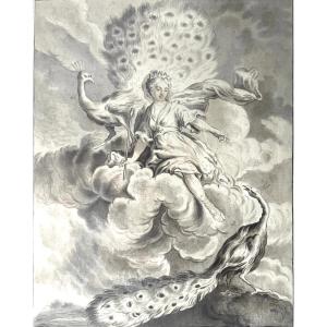 C.-h. Cochin (after), 18th C. - The Peacock Complaining To Juno - Drawing