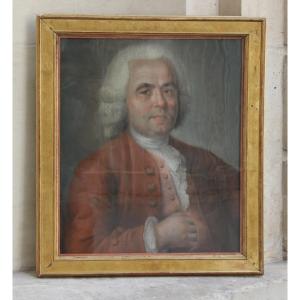 J-b Perronneau (entourage Of) - Portrait Of Louis François Leroy De Grandmont - Pastel