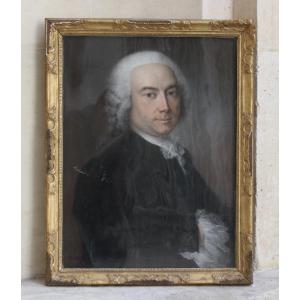 18th C. French School - Portrait De René De Lestang, Procureur Du Roi A Issoudun
